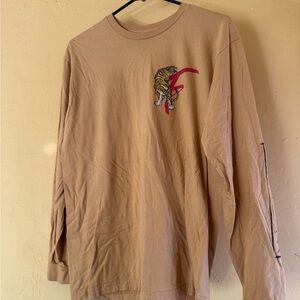 Tan Long Sleeve Shirt with Tiger